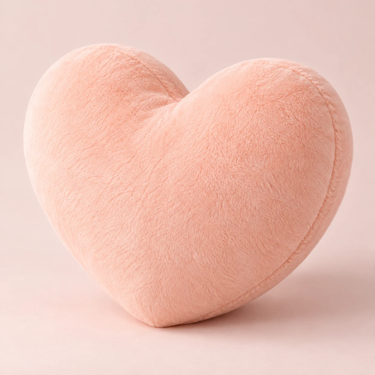 Peach Heart, Peach plush symmetrical heart