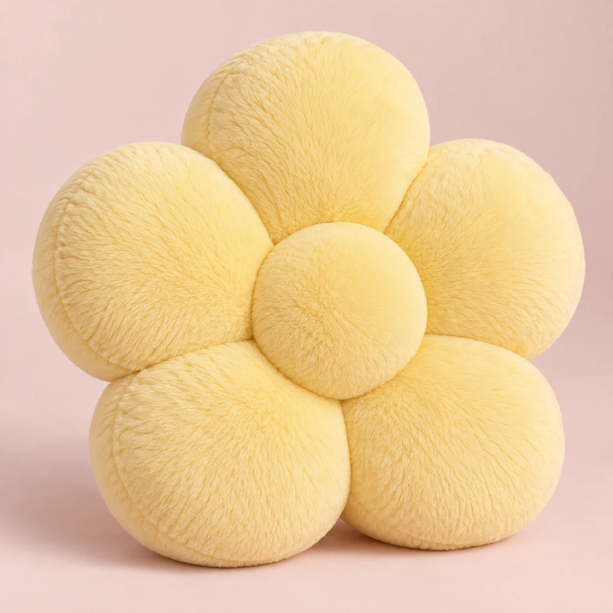 Butter Bloom, Butter plush five round petal flower with round center